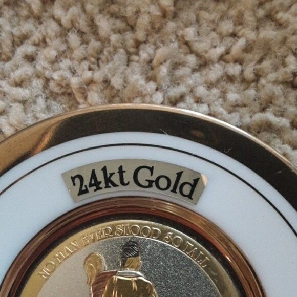 Art of Chokin 24KT Gold Edged Decorative Set black white plate mini vintage - Picture 6 of 16